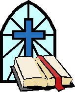 Bible beside church window